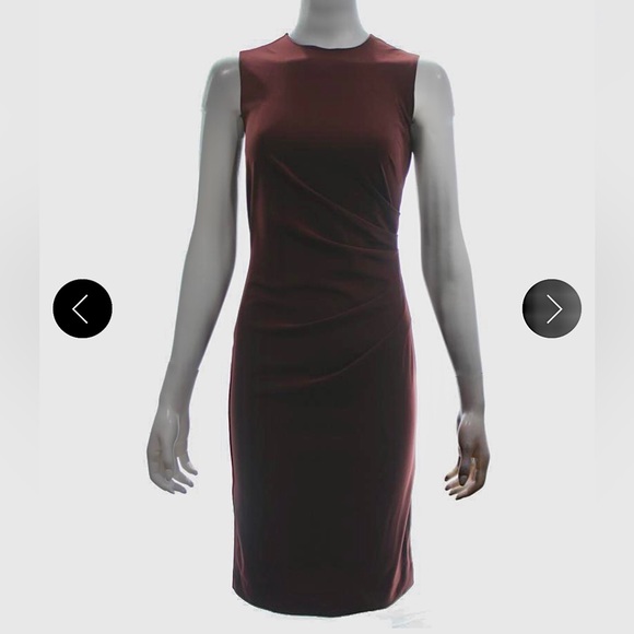 Gucci Burgundy Ruched Side Slim Fitting Short Dress 36 - Picture 3 of 15